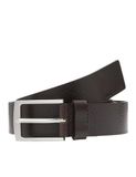 JACK&JONES JACSTOCKHOLM LEATHER BELT NOOS Heren Riemen Zwart Leer
