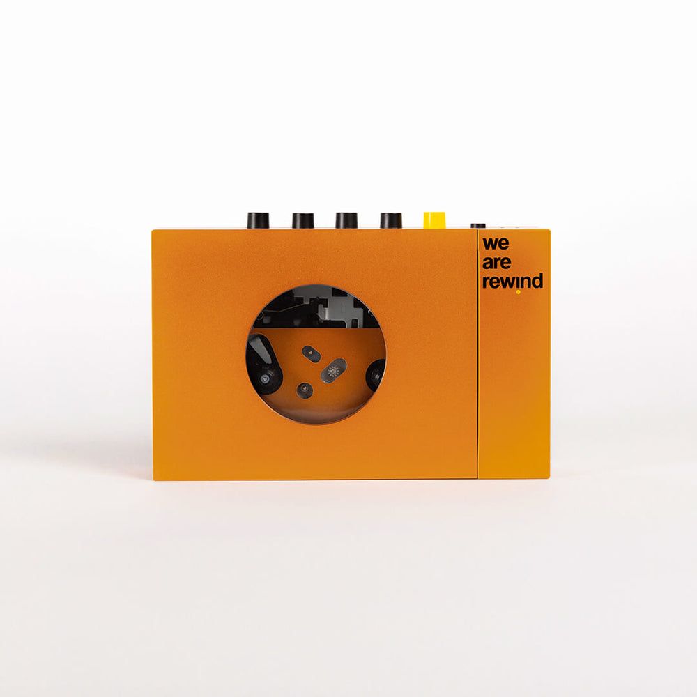 We Are Rewind Serge Portable Cassette Player with Bluetooth - Orange