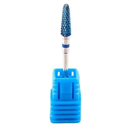 Petyoung Blauw Wolfraam, Nagel Boor Gereedschap Carbide Frees Manicure Boren Elektrische Machine Nagel Accessoires Blauw Verguld Wolfraam Staal Slijpkop (Maat: L0413P (B))