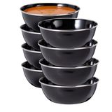 Redcliffs Set de bols - 8x pièces - noir - 15 x 5 cm - émail - camping/outdoor - bols