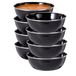 Redcliffs Set de bols - 8x pièces - noir - 15 x 5 cm - émail - camping/outdoor - bols