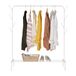 edihome Kledingrek, clothes rack, coat rack, 118X148X39 cm, resistent, metaal, met schoensteun, om kleding, hangers, overhemden, broeken, dunne jassen op te hangen (Wit)