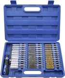 Neiko 00325A 38-delige industriële kwaliteit draadborstelset, 1/4" zeskantschacht - met zachte handgreep en 6" verlengstang - vervang de traditionele draadborstels!