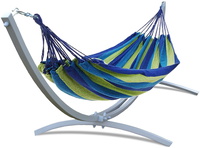 Viking Choice Hangmat standaard grijs tot 220 kg - inc blauw-groen hangmat 220 x 160 cm