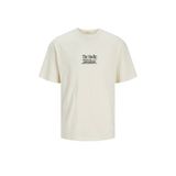 JACK & JONES ORIGINALS T-shirt JORNOTO met backprint ecru