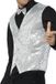 Smiffy's Sequin Waistcoat XL Zilver