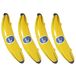 Merkloos / Sans marque Widmann Opblaasbare banaan/bananen - 5x - 100 cm - Big Banana - strand decoratie