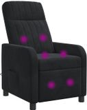 vidaXL Relaxstoel Zwart Fluweel