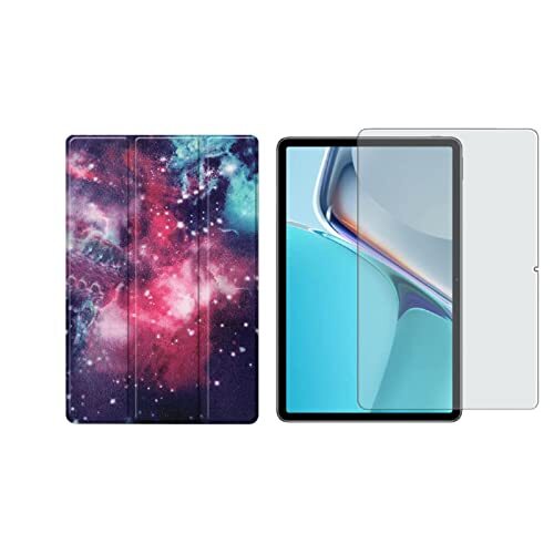 Lobwerk 2in1 Set voor Huawei MatePad 11 2021 11 inch met Smart Tablet Case + Gehard Glas Beschermhoes