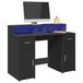 Maison Exclusive - Bureau avec éclairage LED, noir, 120 x 55 x 91 cm, bois composite
