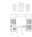Happiq Table de toilette pour enfants avec miroir et chaise - Table de maquillage pour filles - Blanc