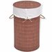 vidaXL Panier à linge rond bambou marron