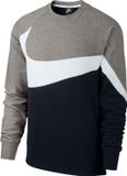 Nike Sportswear Crew Heren Trui - Maat S - Grijs/Wit/Zwart