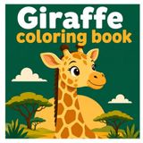 Livre de coloriage girafe : 50 pages à colorier mignonnes avec des bébés girafes, des familles de girafes, des scènes de savane et des amis animaux