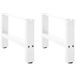 Pieds de table basse blanc 2 pièces 50 x (30-31) cm acier