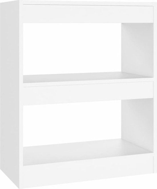 vidaXL Boekenkast/kamerscherm 60x30x72 cm wit