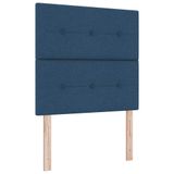 vidaXL Boxspringbed met matras, blauw, 200x200 cm, gestoffeerd