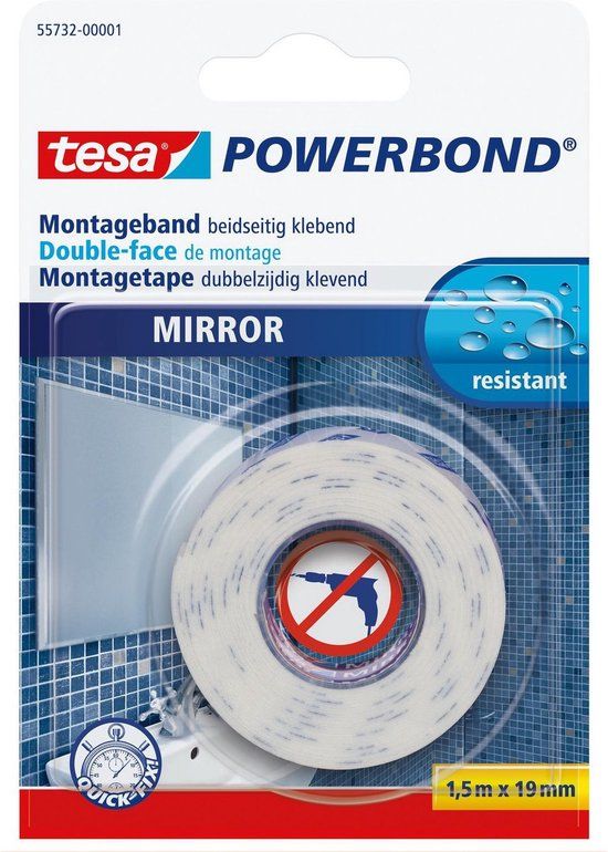 Tesa Montagetape 55732 - 1.90 cm x 150 cm - Wit