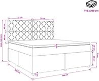 vidaXL Boxspringbed met matras met hoofdeinde Blauw 140 x 200 cm Stof