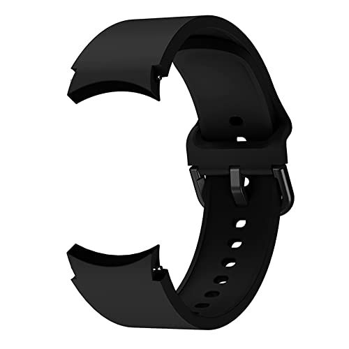 Systems Armband flexibel silicone 20 mm voor Samsung Galaxy Watch 4 smartwatch zwart