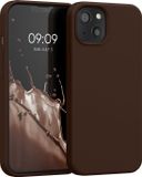 kwmobile telefoonhoesje geschikt voor Apple iPhone 13 - Hoesje met siliconen coating - Smartphone case in chocoladebruin