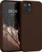 kwmobile telefoonhoesje geschikt voor Apple iPhone 13 - Hoesje met siliconen coating - Smartphone case in chocoladebruin