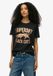 Superdry Versierd Varsity Relaxed T-shirt Femme Noir Coton