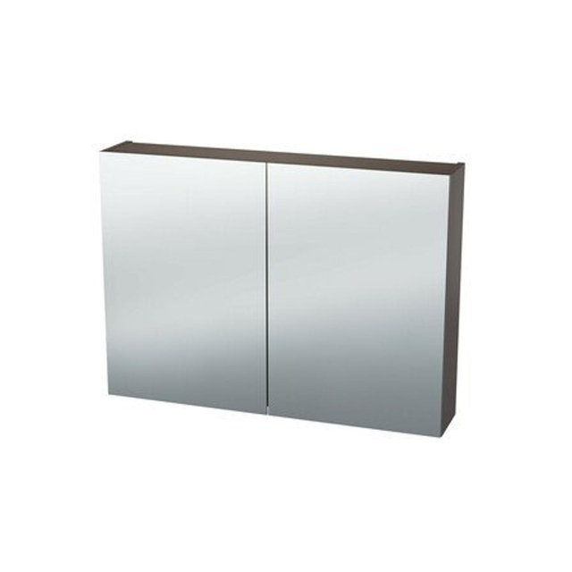 Nemo Nemo Spring Nebulo luxe spiegelkast - 90x65x17.8cm - 2 dubbelzijdige spiegeldeuren - glazen leggers - met stopcontact - zonder schakelaar - kleur: U730 ST9 Basalt 20037057