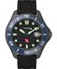 Timex Deep Water Automatic Montre pour hommes, 44 mm, bracelet en caoutchouc synthétique noir, à ouverture rapide, en deux pièces, cadran noir, boîtier gris acier TW2W21100