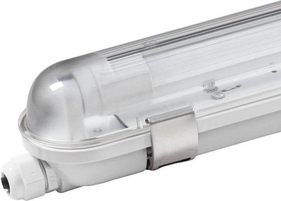 HOFTRONIC 6x LED TL armatuur 150cm - IP65 waterdicht - 24 Watt - 3000K warm wit - Koppelbaar