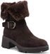 Tamaris Dames Enkellaarsje 1-26811-47 304 Bruin Leer/Textiel Ritssluiting 38 EU