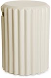 Happy Cocooning Gasfles Cover Rib - Ronde Bijzetset / Side Table - Oyster Beige - 41x41x55 cm
