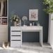 Vicco Kaptafel "Sherry", wit/glanzend wit, 119,8 cm | 4-delig, voor gebruik als make-uptafel of bureau zonder spiegel
