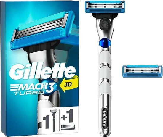 Gillette Mach3 Turbo - blades + 2 blades - scheermes + 2 messen