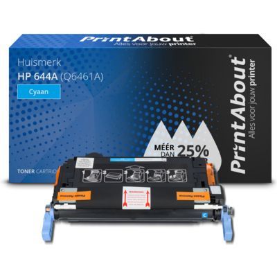 PrintAbout Huismerk HP 644A (Q6461A) Toner Cyaan | Compatible
