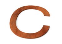 Merkloos Geroba Letter C Model: Huisletter Cortenstaal