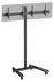 KIMEX Support TV mobile pour 2 écrans, 50'' - 55'', hauteur 240 cm, inclinable, noir