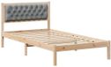 vidaXL Bedframe lichtgrijs 100 x 200 cm massief grenenhout