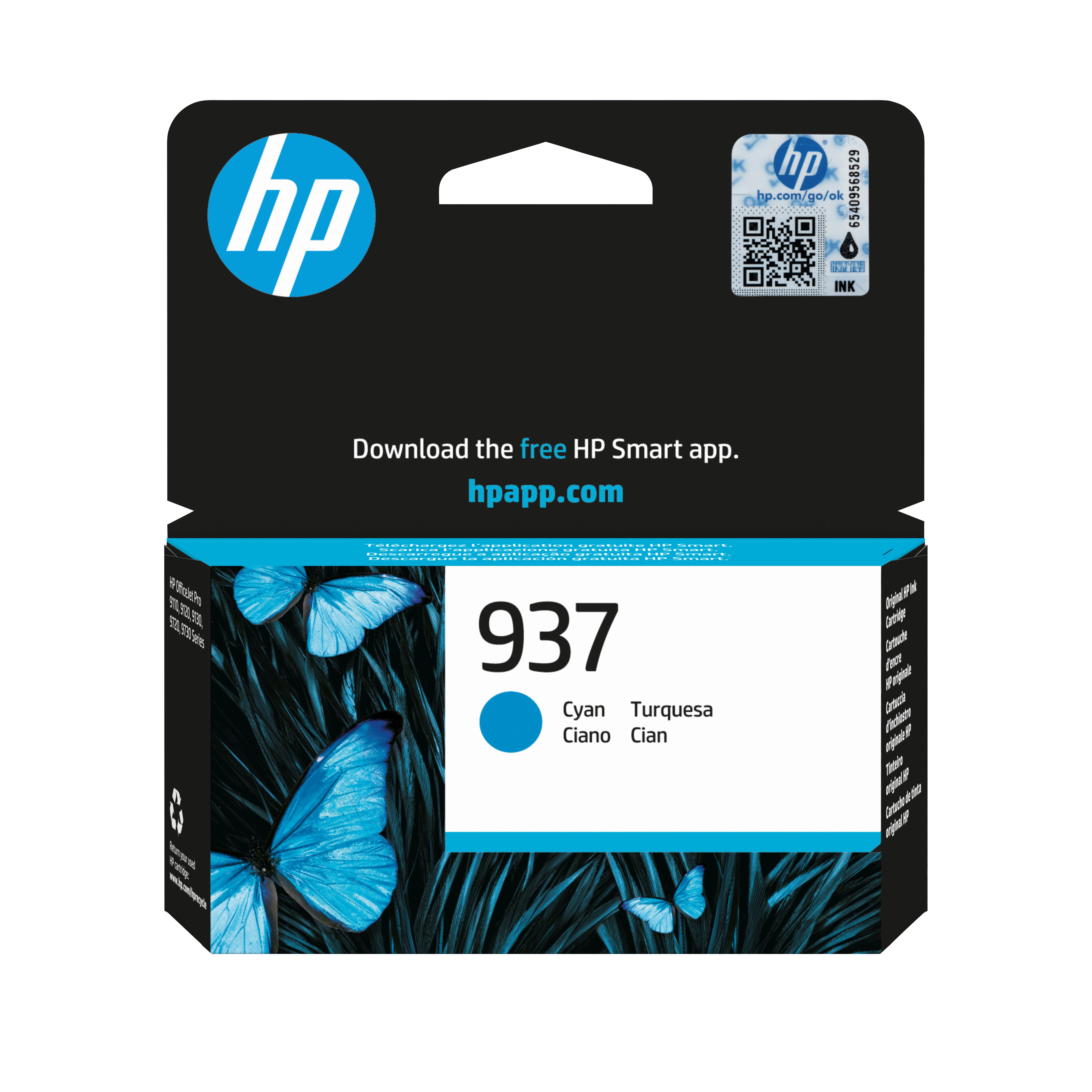 HP 937 Cyaan Inktcartridge - Origineel - 4S6W2NE