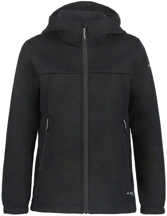 Icepeak Kline Softshell Junior Jas Zwart Kinderen Polyester Maat 140