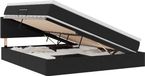 vidaXL Opbergbed met hoofdeinde, matras, fluweel, zwart, 180 x 200 cm