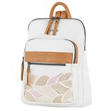 Lois - Sac À Dos Femme Élégant Et Polyvalent Convertible En Sac A Main Femme Idéal Pour Le Quotidien Ou Le Voyage Chic Sac Urbain Compact Et Stylé., Wit