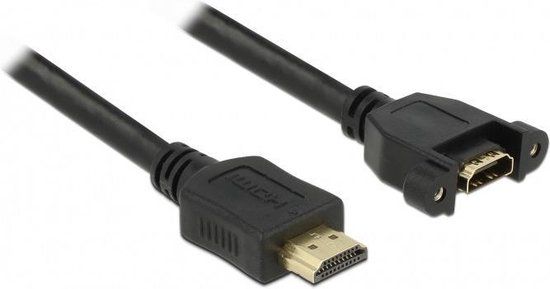 Delock HDMI (m) - HDMI (v) inbouw adapter - versie 1.4 (4K 30Hz) - 2 meter