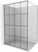 Mexen Kioto+ paroi de douche avec étagère Walk-in 130 x 200, grille noire, nickel brossé
