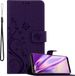 Cadorabo LG V30 / V30+ / V30S / V30S+ Hoesje Bloemen Donker Paars