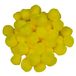 Merkloos / Sans marque Pompons - 70x - geel - 25 mm - hobby/knutsel materialen