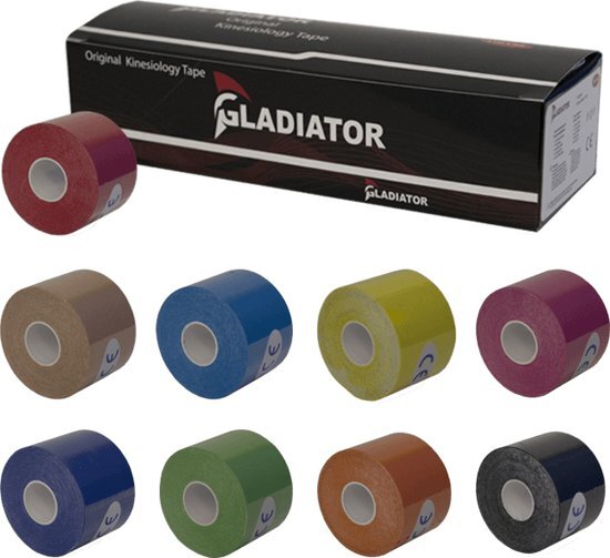 Gladiator Sports Gladiator Kinesiotape (3 rollen ) â€“ Rood