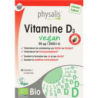 Physalis Vitamine D3 Vegan Bio - 80 tabletten