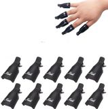 CHPN - Nagellakremover clips - Gellakclips - Nagellakverwijderaar clipjes - 10 stuks - Zwart