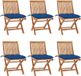 vidaXL Fauteuils pliants avec coussins, set de 6 pièces, teck massif